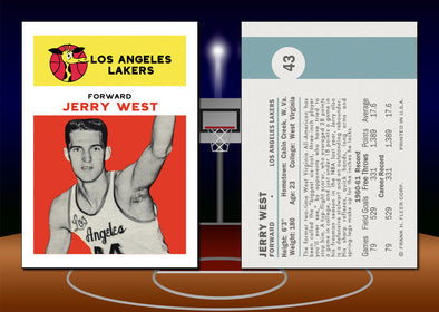 1961 Fleer Style JERRY WEST Custom Basketball Card