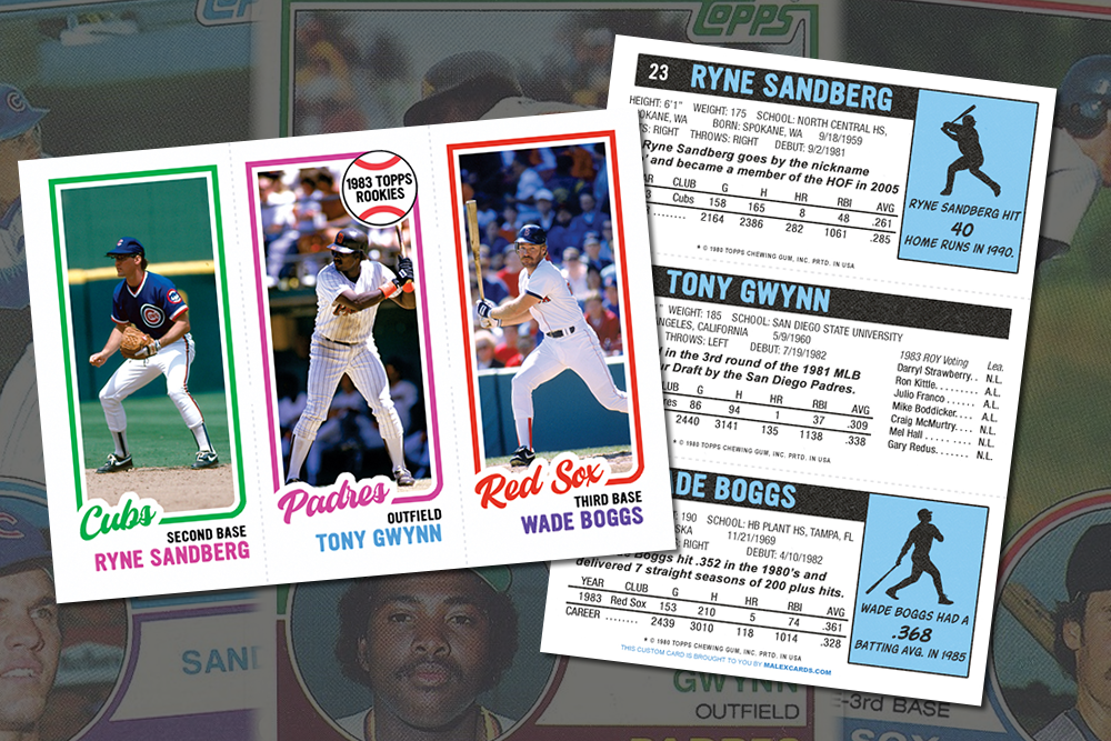 The Starting 9 of Ryne Sandberg Rookie Cards – Wax Pack Gods