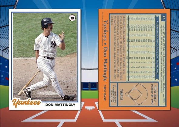 1978 Topps Style DON MATTINGLY Custom Baseball Card