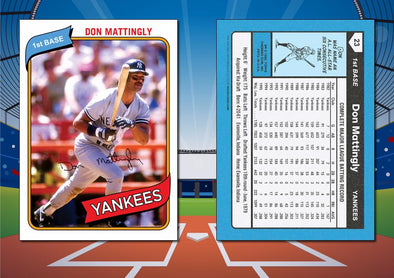 1980 Topps Style DON MATTINGLY Custom Baseball Card