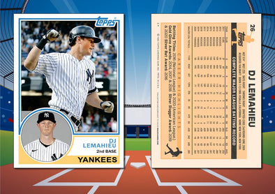 1983 Topps Style D.J. LEMAHIEU Custom Baseball Card