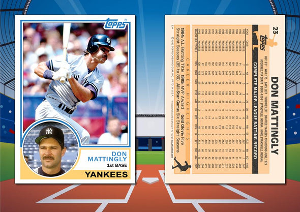 1983 Topps Style DON MATTINGLY Custom Baseball Card