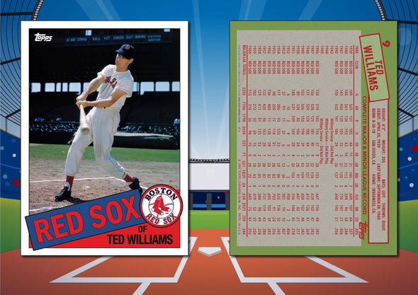1985 Topps Style TED WILLIAMS Custom Baseball Card