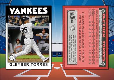 1986 Topps Style GLEYBER TORRES Custom Baseball Card
