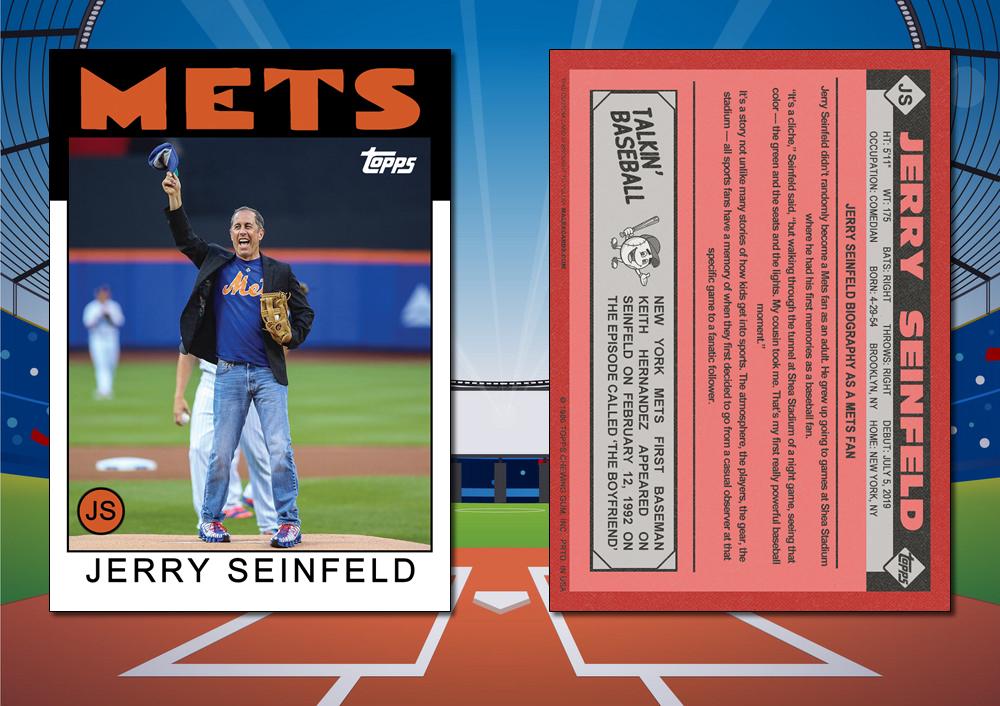 1986 Topps Style JERRY SEINFELD Custom Baseball Card – Malex Custom Cards