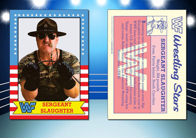 1987 Topps Style SGT. SLAUGHTER Custom WWF Wrestling Card