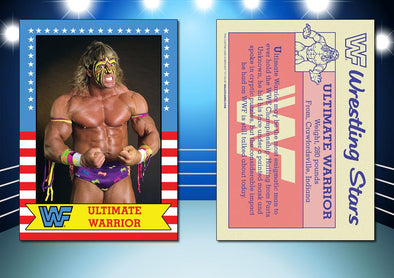 1987 Topps Style ULTIMATE WARRIOR Custom WWF Wrestling Card