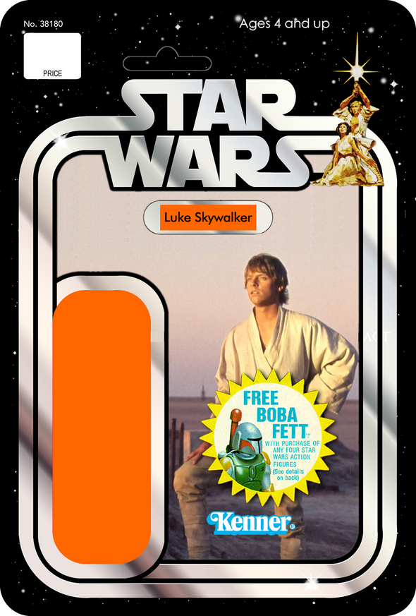 Star Wars LUKE SKYWALKER Kenner Custom Card Back 20Back