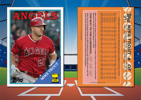 MIKE TROUT 3-Card Lot Custom Baseball Cards
