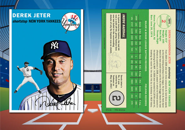 DEREK JETER 3-Card Lot Custom Baseball Cards